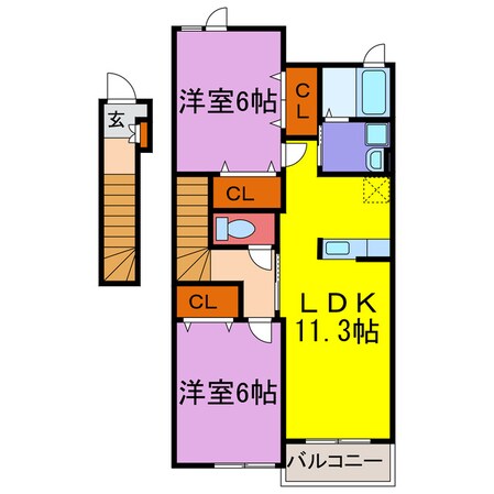 エクセルシアA・B・Cの物件間取画像